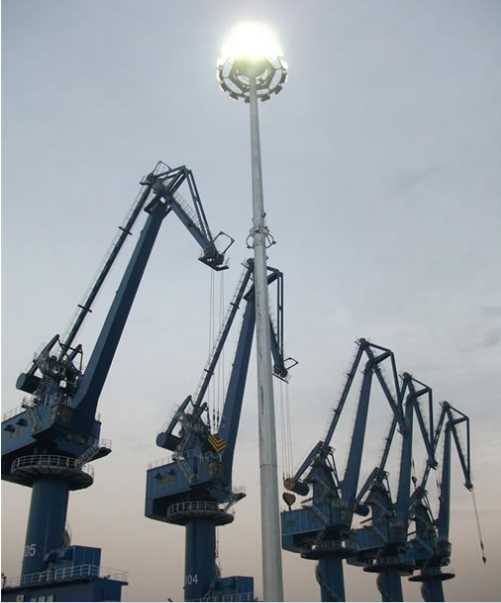 洮南市青岛船港高杆灯亮化